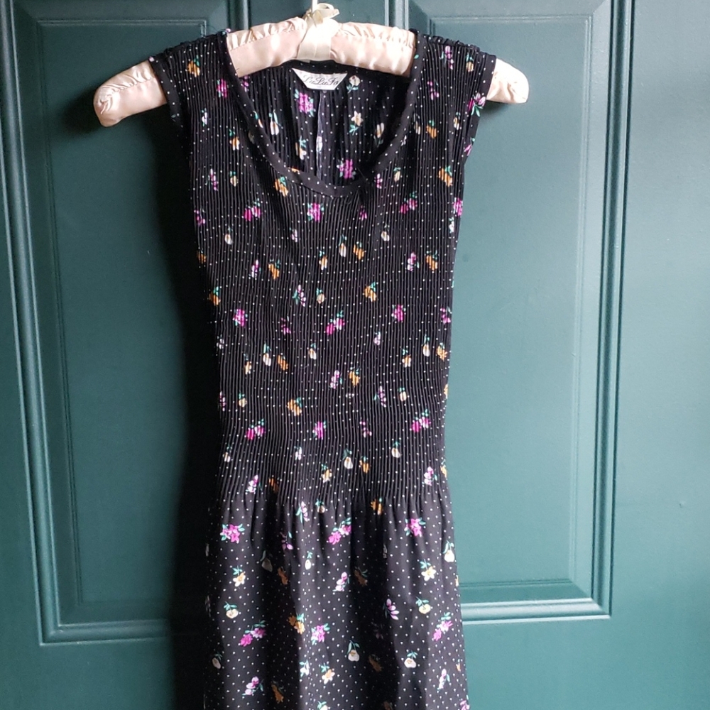 90s sheer floral midi dress